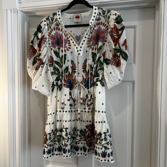 Farm Rio Summer Garden cotton mini dress size small - Picture 4 of 7